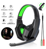 CUGUU Auriculares para juegos - Auriculares supraaurales HiFi con cancelación de ruido - Negro