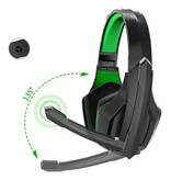 CUGUU Auriculares para juegos - Auriculares supraaurales HiFi con cancelación de ruido - Negro