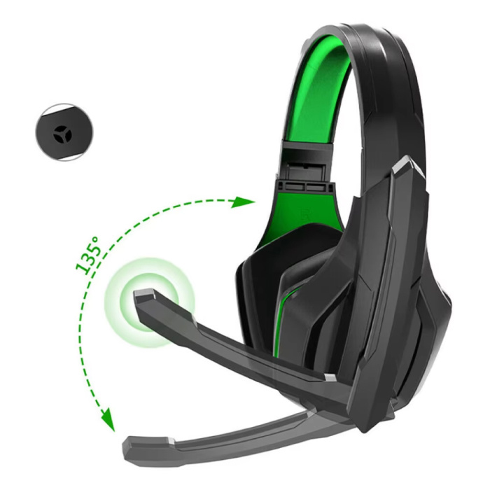 CUGUU Gaming Headphones - Noise Cancelling HiFi Over-ear Headset - Black