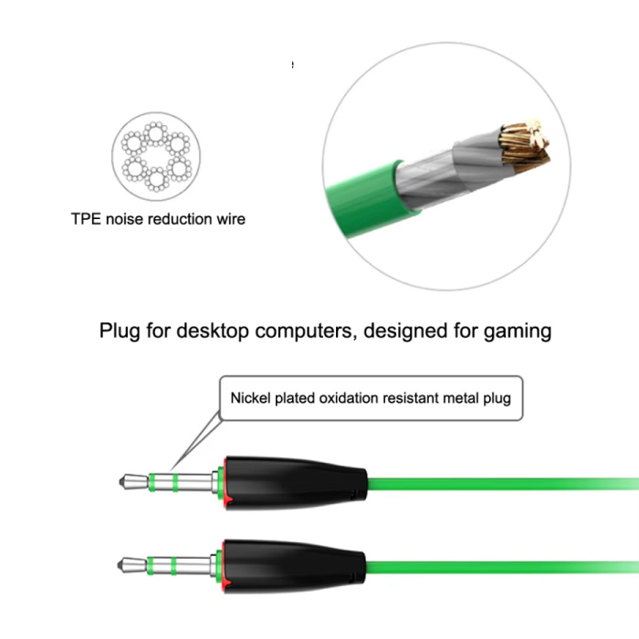 CUGUU Gaming Headphones - Noise Cancelling HiFi Over-ear Headset - Black