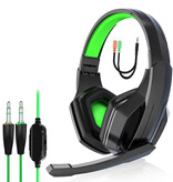 CUGUU Auriculares para juegos - Auriculares supraaurales HiFi con cancelación de ruido - Negro