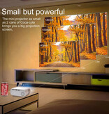 Salange Q11 Mini Projector - 200 ANSI Lumen - 720p - Screen Mirroring Beamer Home Media Speler - Zwart