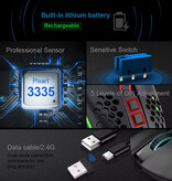 Redragon Bezprzewodowa mysz do gier Storm Pro M808-KS – optyczna RGB 2,4 GHz, ergonomiczna programowalna do 16000 DPI – czarna