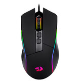 Redragon Ratón para juegos Lonewolf G105 - 8000 DPI - RGB óptico ergonómico programable - Negro