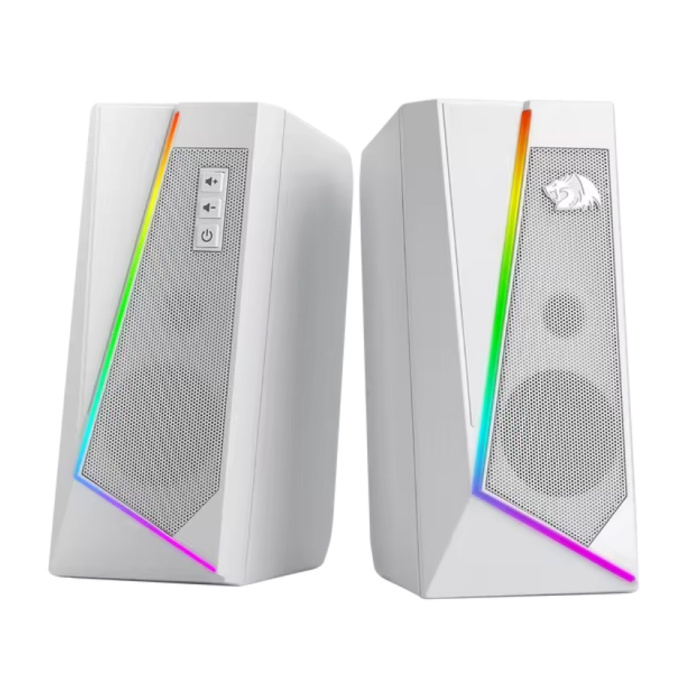 Zestaw głośników biurkowych GS520 — głośnik stereo RGB 3,5 mm AUX — biały