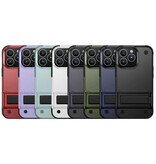 Huikai Coque Armor pour iPhone 16 Pro Max avec béquille - Coque antichoc - Noir