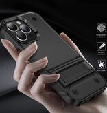 Huikai Custodia Armor per iPhone 16 Plus con cavalletto - Custodia antiurto - Bianca