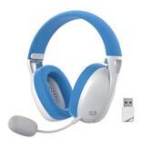 Redragon Casque de jeu H848 - Son Surround 7.1 - Microphone amovible - Casque supra-auriculaire - Bleu