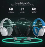 Redragon Auriculares para juegos H848 - Sonido envolvente 7.1 - Micrófono desmontable - Auriculares supraaurales - Negro