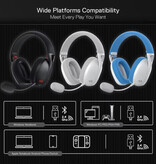 Redragon Auriculares para juegos H848 - Sonido envolvente 7.1 - Micrófono desmontable - Auriculares supraaurales - Negro