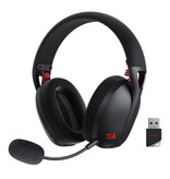 Redragon Auriculares para juegos H848 - Sonido envolvente 7.1 - Micrófono desmontable - Auriculares supraaurales - Negro