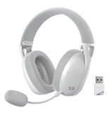 Redragon Casque de jeu H848 - Son Surround 7.1 - Microphone amovible - Casque supra-auriculaire - Blanc