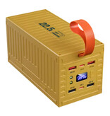 Qoovi 60.000mAh Powerbank met 5 Oplaadpoorten (USB, USB-C) - LED Display & Ingebouwde Zaklamp - 22.5W Batterij Oplader - Geel