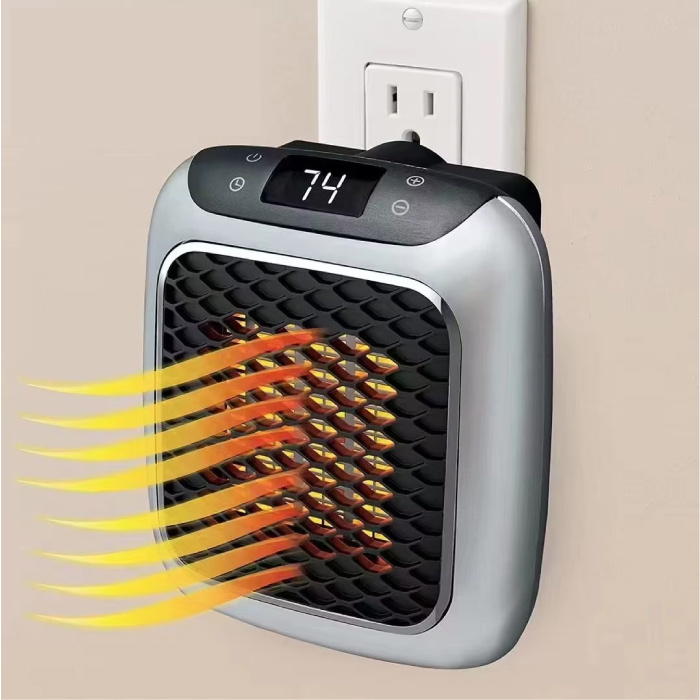 Stuff Certified® Electric Heater - 800W - PTC Heating Radiator Heater Portable - Gray