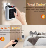 Stuff Certified® Electric Heater - 800W - PTC Heating Radiator Heater Portable - Gray