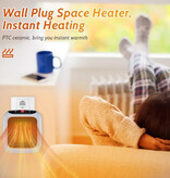 Stuff Certified® Elektrische Kachel - 800W - PTC Verwarming Radiator Heater Draagbaar - Grijs