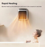 Stuff Certified® Elektrische Kachel - 800W - PTC Verwarming Radiator Heater Draagbaar - Grijs