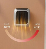 Stuff Certified® Elektrische Kachel - 800W - PTC Verwarming Radiator Heater Draagbaar - Grijs