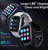 Haylou Watch 2 Pro Smartwatch (LS02 Pro) - Monitor cardíaco y de oxígeno - Reloj rastreador de actividad deportiva - Correa de silicona - Negro