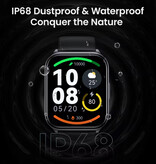Haylou Watch 2 Pro Smartwatch (LS02 Pro) – Monitor pracy serca i tlenu – Zegarek z monitorem aktywności sportowej – Pasek silikonowy – Czarny