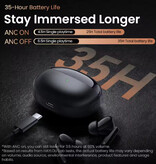 Haylou Słuchawki bezprzewodowe W1 - Słuchawki HiFi Słuchawki TWS Bluetooth 5.3 IPX4 - Czarne