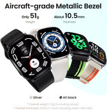 Haylou Smartwatch RS5 - Wyświetlacz AMOLED HD 2,01 cala - Monitor pracy serca i tlenu - Zegarek z monitorem aktywności sportowej - Pasek silikonowy - Biały