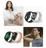 Haylou RS5 Smartwatch – 2,01'' AMOLED HD-Display – Herz- und Sauerstoffmonitor – Sport-Aktivitäts-Tracker-Uhr – Silikonarmband – Weiß