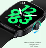 Haylou Smartwatch RS5 - Wyświetlacz AMOLED HD 2,01 cala - Monitor pracy serca i tlenu - Zegarek z monitorem aktywności sportowej - Pasek silikonowy - Biały