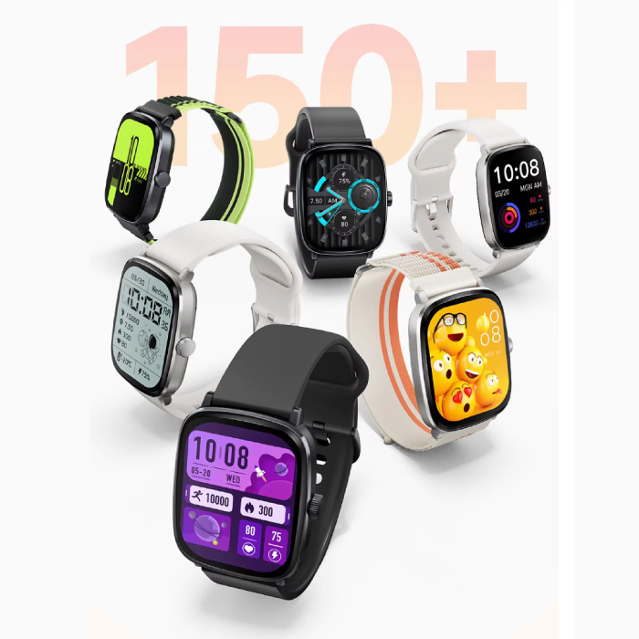 Haylou RS5 Smartwatch - Pantalla AMOLED HD de 2.01'' - Monitor cardíaco y de oxígeno - Reloj rastreador de actividad deportiva - Correa de silicona - Blanco