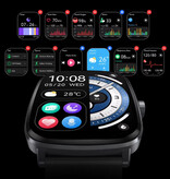 Haylou RS5 Smartwatch – 2,01'' AMOLED HD-Display – Herz- und Sauerstoffmonitor – Sport-Aktivitäts-Tracker-Uhr – Silikonarmband – Weiß