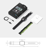 Haylou RS5 Smartwatch - Pantalla AMOLED HD de 2.01'' - Monitor cardíaco y de oxígeno - Reloj rastreador de actividad deportiva - Correa de silicona - Blanco