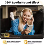 Haylou Auriculares inalámbricos para juegos S30 - Micrófono desmontable - Controlador de 40 mm - Auriculares supraaurales - Negro