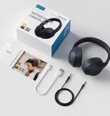 Haylou Auriculares inalámbricos para juegos S30 - Micrófono desmontable - Controlador de 40 mm - Auriculares supraaurales - Negro