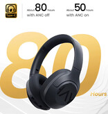 Haylou Auriculares inalámbricos para juegos S30 - Micrófono desmontable - Controlador de 40 mm - Auriculares supraaurales - Negro