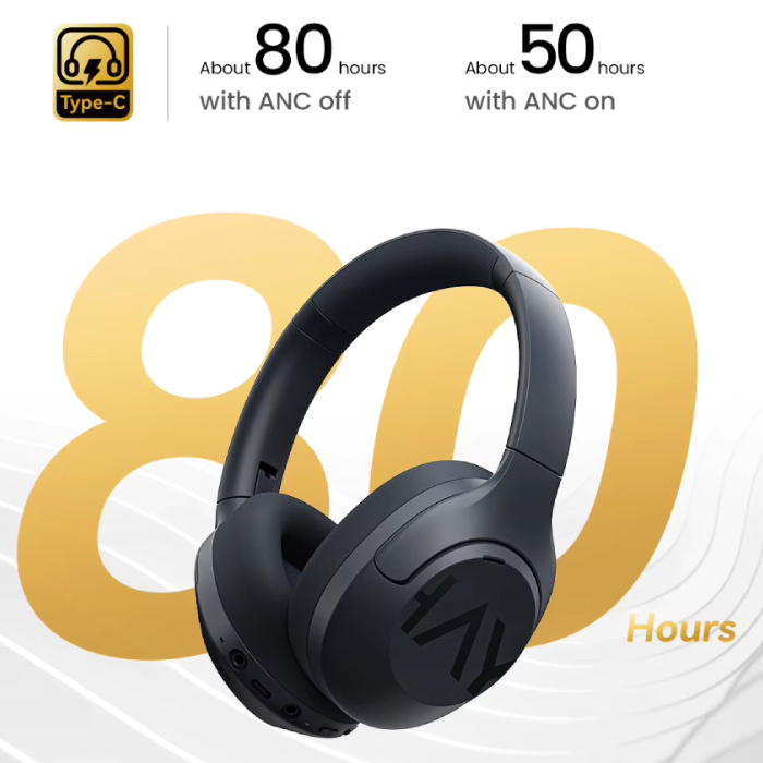 Haylou S30 Draadloze Gaming Headset - Afneembare Microfoon - 40mm Driver - Over-ear Koptelefoon - Zwart