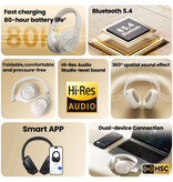 Haylou Auriculares inalámbricos para juegos S30 - Micrófono desmontable - Controlador de 40 mm - Auriculares supraaurales - Blanco