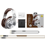 OneOdio A71 Gaming Studio DJ Koptelefoon met 6.35mm en 3.5mm AUX Aansluiting - Zilver