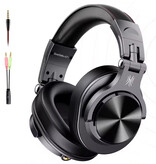 OneOdio A71 Gaming Studio DJ Koptelefoon met 6.35mm en 3.5mm AUX Aansluiting - Zwart