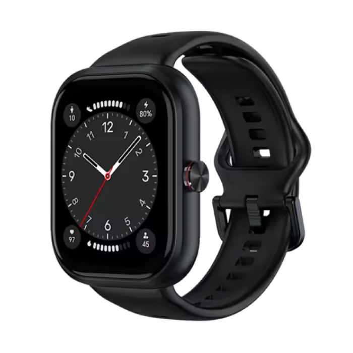 Choice Smartwatch – Ekran AMOLED – Monitor stanu – Zegarek z monitorem aktywności sportowej – Pasek silikonowy – Czarny