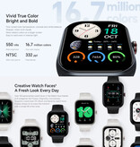 Honor Choice Smartwatch – AMOLED-Bildschirm – Gesundheitsmonitor – Sport-Aktivitäts-Tracker-Uhr – Silikonarmband – Weiß