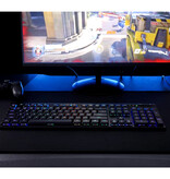 Redragon Teclado Mecánico Gaming Horus K618 - Switches Azules - Retroiluminación RGB - Inalámbrico 2.4G/Bluetooth - QWERTY 104 Teclas - Negro