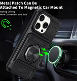 FAAGXUAA iPhone 11 Pro Max – Etui z miejscem na kartę i podpórką – Magnetyczne etui z uchwytem na gniazdo – Czarne