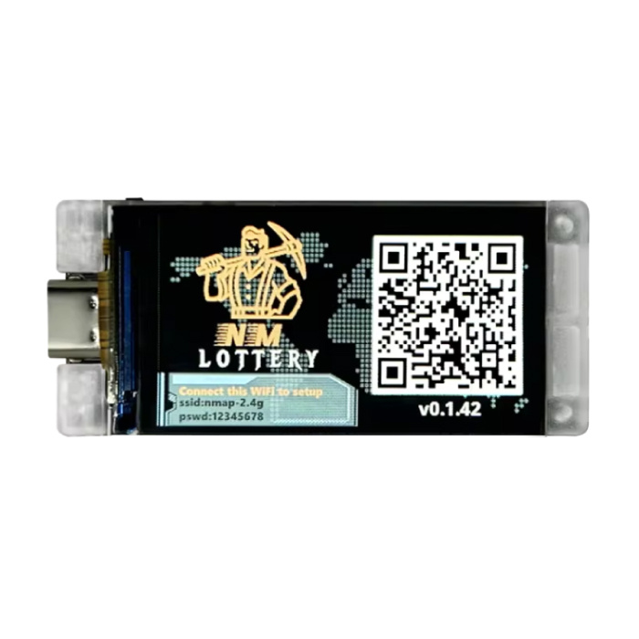 NMMiner USB - LCD Display - Crypto Bitcoin Mining Machine Device - ESP32 - 117KH/s - Copy
