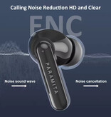 Paramita Auricolari Wireless P5 - Auricolari HiFi Cuffie TWS Bluetooth 5.2 - Nero