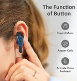 Paramita Auricolari Wireless P5 - Auricolari HiFi Cuffie TWS Bluetooth 5.2 - Nero