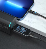 AUFU USB Type C naar USB Type C Magnetische Oplaadkabel - 1 Meter - 100W USB-C Fast Charging Oplader Data Kabel - Zwart