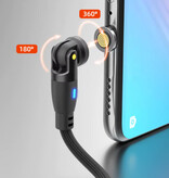 AUFU USB Type C to USB Type C Magnetic Charging Cable - 1 Meter - 100W USB-C Fast Charging Charger Data Cable - Black
