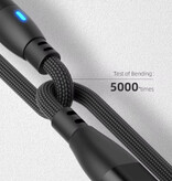 AUFU USB Type C naar USB Type C Magnetische Oplaadkabel - 1 Meter - 100W USB-C Fast Charging Oplader Data Kabel - Zwart