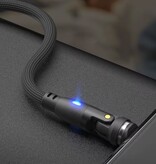 AUFU USB Type C naar Micro-USB Magnetische Oplaadkabel - 1 Meter - 100W USB-C Fast Charging Oplader Data Kabel - Rood