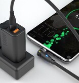AUFU Cavo di ricarica magnetico USB Type C a Micro-USB - 1,8 metri - Cavo dati caricabatterie a ricarica rapida USB-C da 100 W - Nero